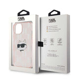 Karl Lagerfeld IML Choupette Head & Monogram case for iPhone 13 - pink