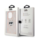 Karl Lagerfeld IML Choupette Head & Monogram case for iPhone 14 Pro - pink