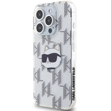 Karl Lagerfeld IML Choupette Head & Monogram case for iPhone 15 Pro - transparent