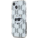 Karl Lagerfeld IML Choupette Head & Monogram case for iPhone 15 / 14 / 13 - transparent
