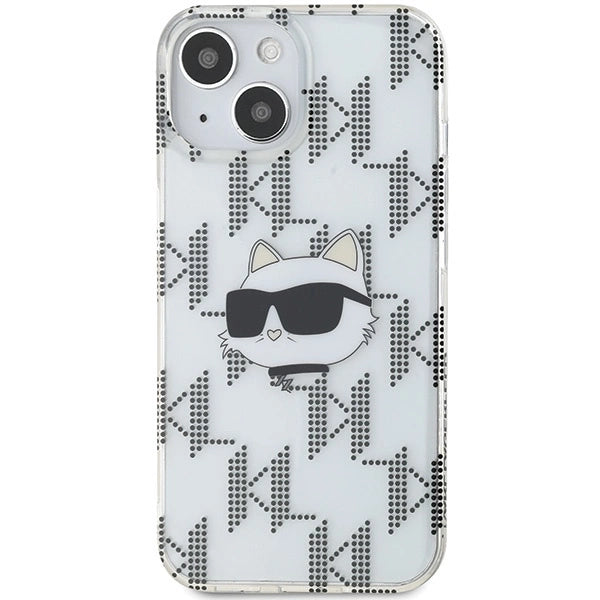 Karl Lagerfeld IML Choupette Head & Monogram case for iPhone 15 / 14 / 13 - transparent