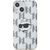 Karl Lagerfeld IML Choupette Head & Monogram case for iPhone 15 / 14 / 13 - transparent