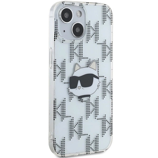 Karl Lagerfeld IML Choupette Head & Monogram case for iPhone 15 / 14 / 13 - transparent