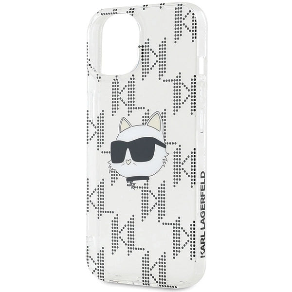 Karl Lagerfeld IML Choupette Head & Monogram case for iPhone 15 / 14 / 13 - transparent