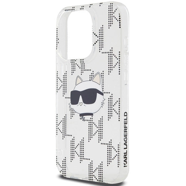 Karl Lagerfeld IML Choupette Head & Monogram case for iPhone 15 Pro Max - transparent