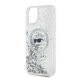 Karl Lagerfeld Liquid Glitter Choupette Head MagSafe Case for iPhone 11 / Xr - Transparent