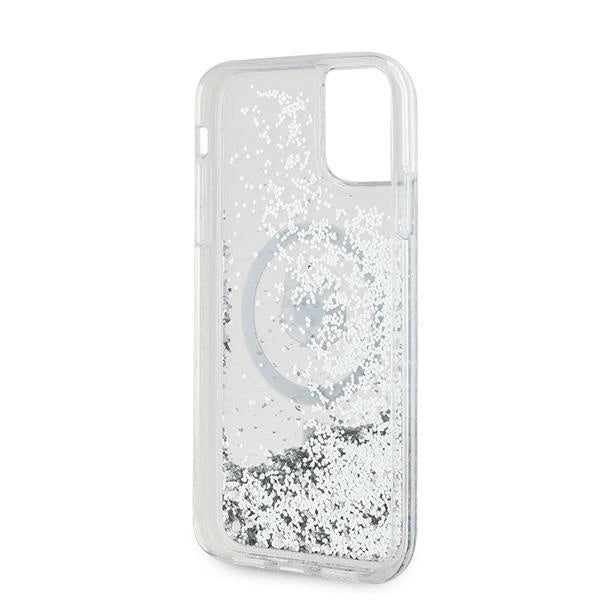 Karl Lagerfeld Liquid Glitter Choupette Head MagSafe Case for iPhone 11 / Xr - Transparent