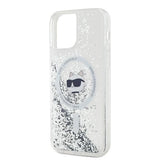 Karl Lagerfeld Liquid Glitter Choupette Head MagSafe Case for iPhone 12 / 12 Pro - Transparent