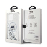 Karl Lagerfeld Liquid Glitter Choupette Head MagSafe Case for iPhone 12 / 12 Pro - Transparent