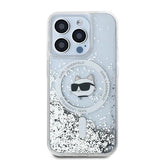Karl Lagerfeld Liquid Glitter Choupette Head MagSafe case for iPhone 13 Pro / 13 - transparent