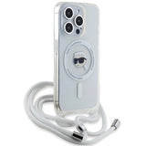Karl Lagerfeld Crossbody IML Karl Head MagSafe case for iPhone 15 Pro - transparent
