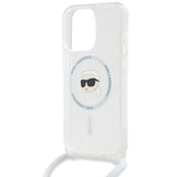 Karl Lagerfeld Crossbody IML Karl Head MagSafe case for iPhone 15 Pro - transparent
