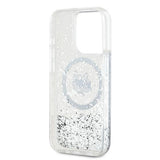 Karl Lagerfeld Liquid Glitter Choupette Head MagSafe case for iPhone 15 Pro - transparent