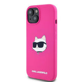 Karl Lagerfeld Silicone Choupette Head MagSafe Case for iPhone 15 Plus / 14 Plus - Pink