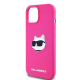 Karl Lagerfeld Silicone Choupette Head MagSafe Case for iPhone 15 Plus / 14 Plus - Pink