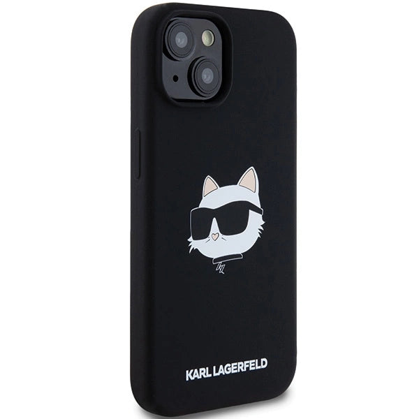 Karl Lagerfeld Silicone Choupette Head MagSafe Case for iPhone 15 Plus / 14 Plus - Black