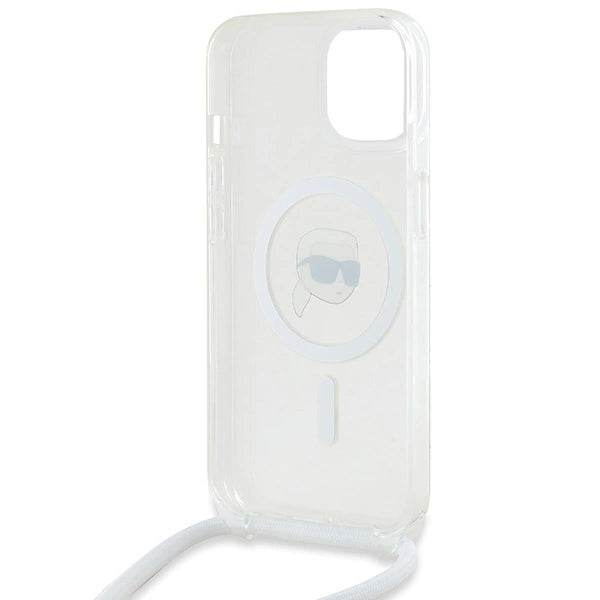 Karl Lagerfeld Crossbody IML Karl Head MagSafe case for iPhone 15 / 14 / 13 - transparent
