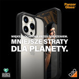 Military Grade Certified PanzerGlass ClearCase iPhone 15 Pro Case - gennemsigtig og sort