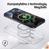 PanzerGlass HardCase med MagSafe med D3O og Military Grade Certified for iPhone 15 Pro Max - Transparent