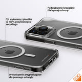 PanzerGlass HardCase med MagSafe med D3O og Military Grade Certified for iPhone 15 Pro Max - Transparent