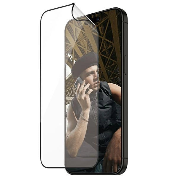 PanzerGlass Matrix Ultra-Wide-Fit hybridglas til iPhone 15 Pro med positioner