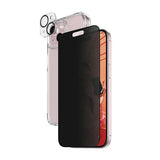PanzerGlass Privacy Bundle 3in1 gennemsigtigt etui + privatlivsglas + kamerabeskytter til iPhone 15 Plus