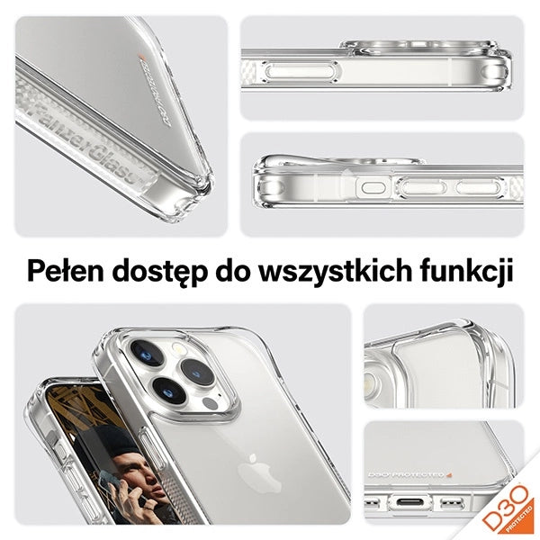 PanzerGlass Privacy Bundle 3in1 gennemsigtigt etui + privatlivsglas + kamerabeskytter til iPhone 15 Pro Max