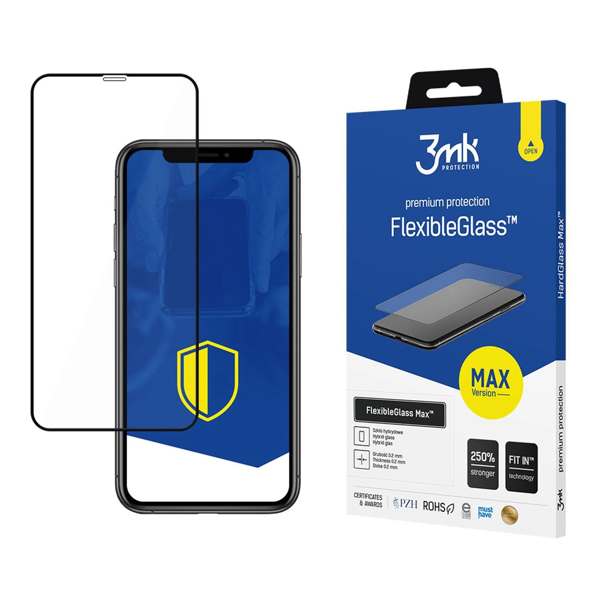 3mk FlexibleGlass MaxTM hybridglas til iPhone Xr