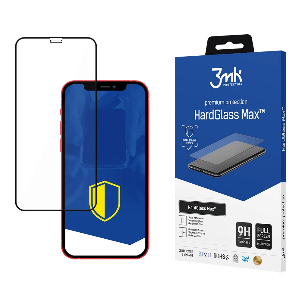 9H 3mk HardGlass MaxTM glas til iPhone 12 Pro Max
