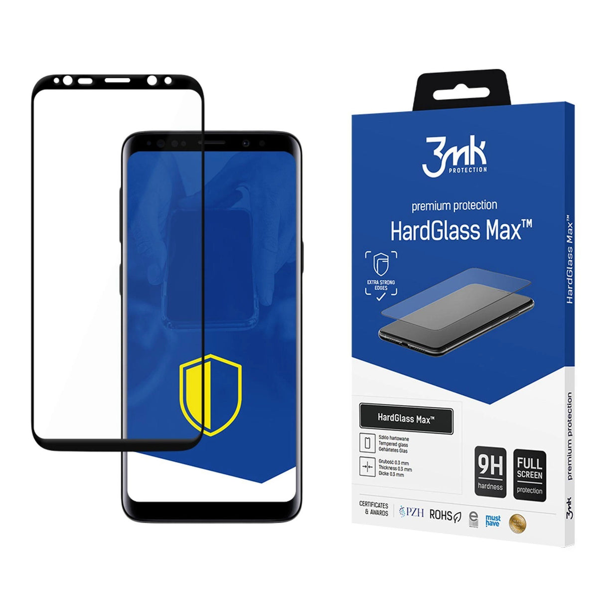 9H 3mk HardGlass MaxTM glas til Samsung Galaxy S9