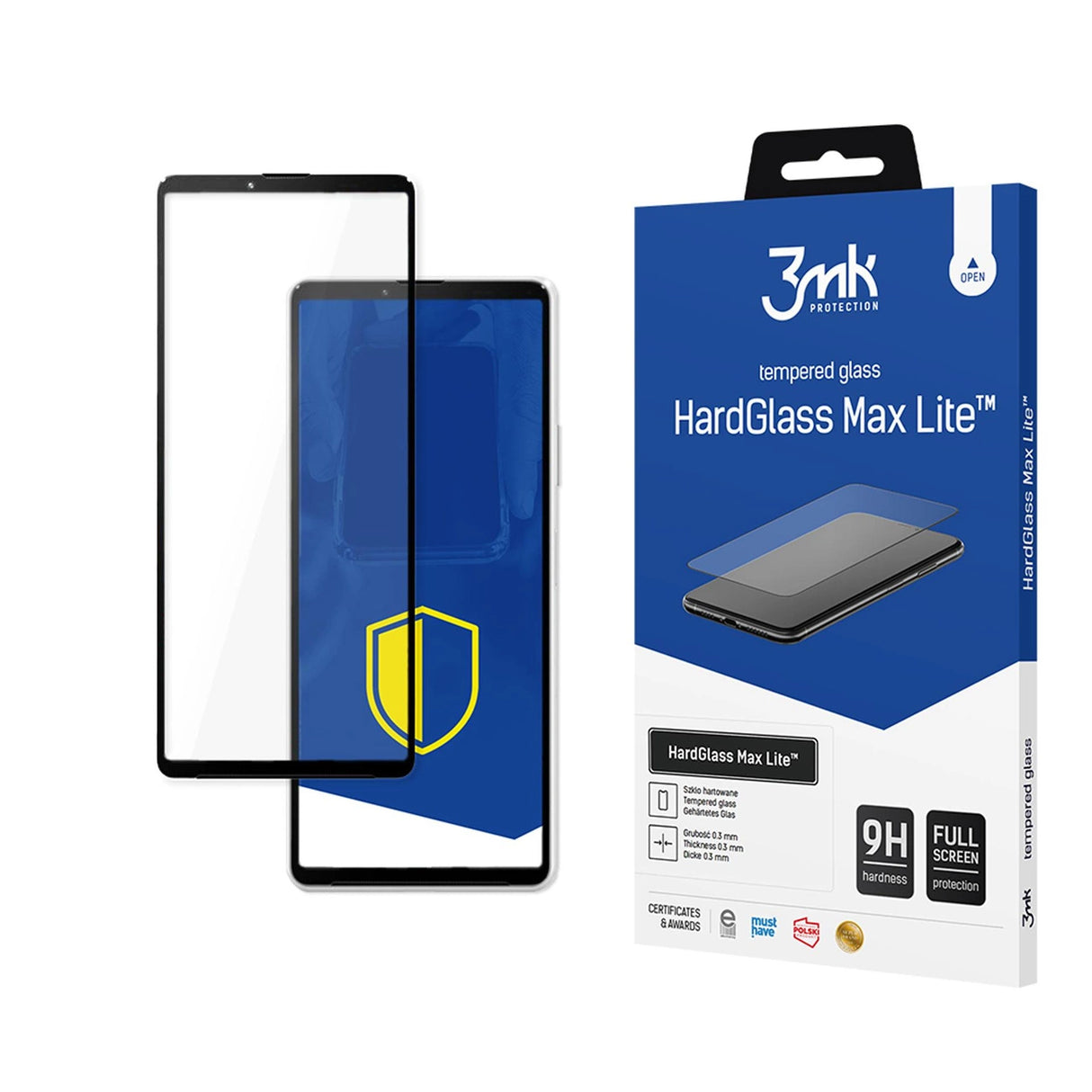 9H 3mk HardGlass Max LiteTM glas til Sony Xperia 10 III 5G