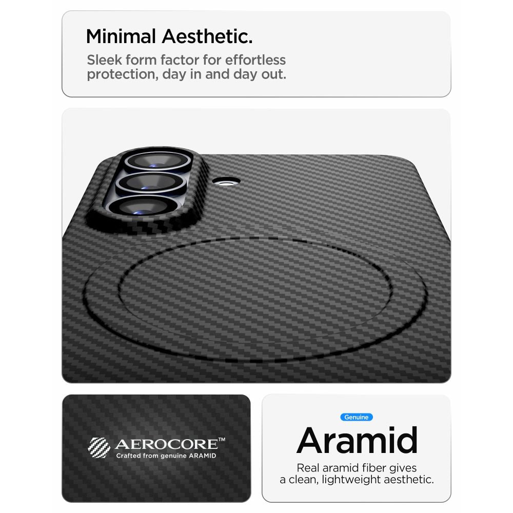Spigen Airskin Aramid Mag Magsafe Galaxy S26 Sort