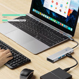 Tech Protect Hb01 Hub Adapter 5 I 1 Type C + Usb 3.0 + Hdmi 4 K 60 Hz + Pd100 W Spacegrå