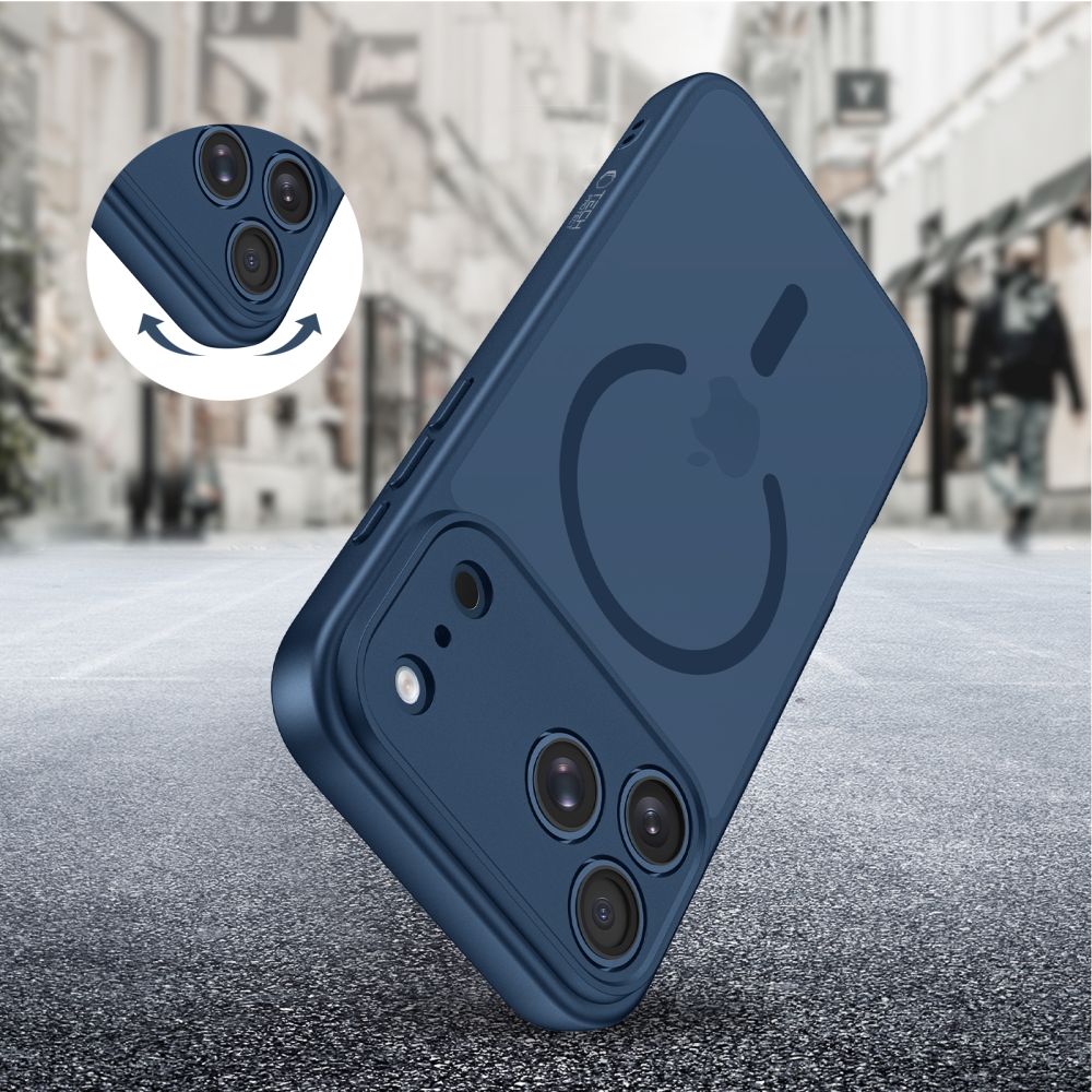 Tech Protect Basicmag Magsafe Iphone 17 Pro Max Mat Dyb Blå