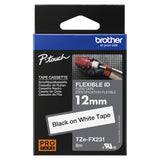 Brother TZe FX231 Fleksibelt ID-tape  (1,2 cm x 8 m) 1kassette(r)