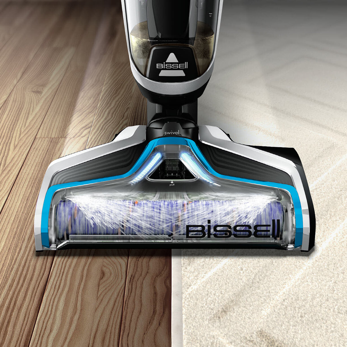 Bissell 2582Q stav støvsuger & elektrisk kost Stående vakuum Batteri Tør&våd Poseløs 250 W Sort, Blå, Sølv