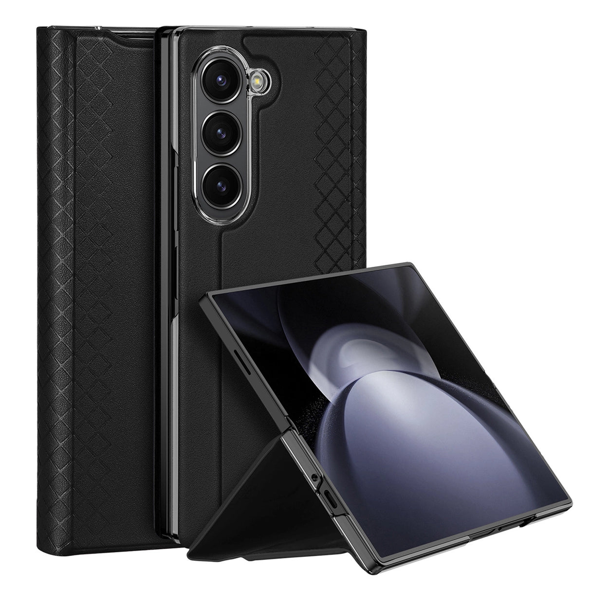 Dux Ducis Brill leather case for Samsung Galaxy Z Fold 6 with flap and card slot - black