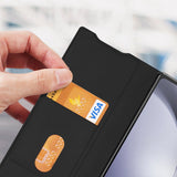 Dux Ducis Brill leather case for Samsung Galaxy Z Fold 6 with flap and card slot - black
