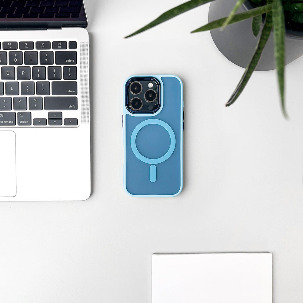 Magnetic Collection MagSafe-hylster til iPhone 16 Plus - lysblå