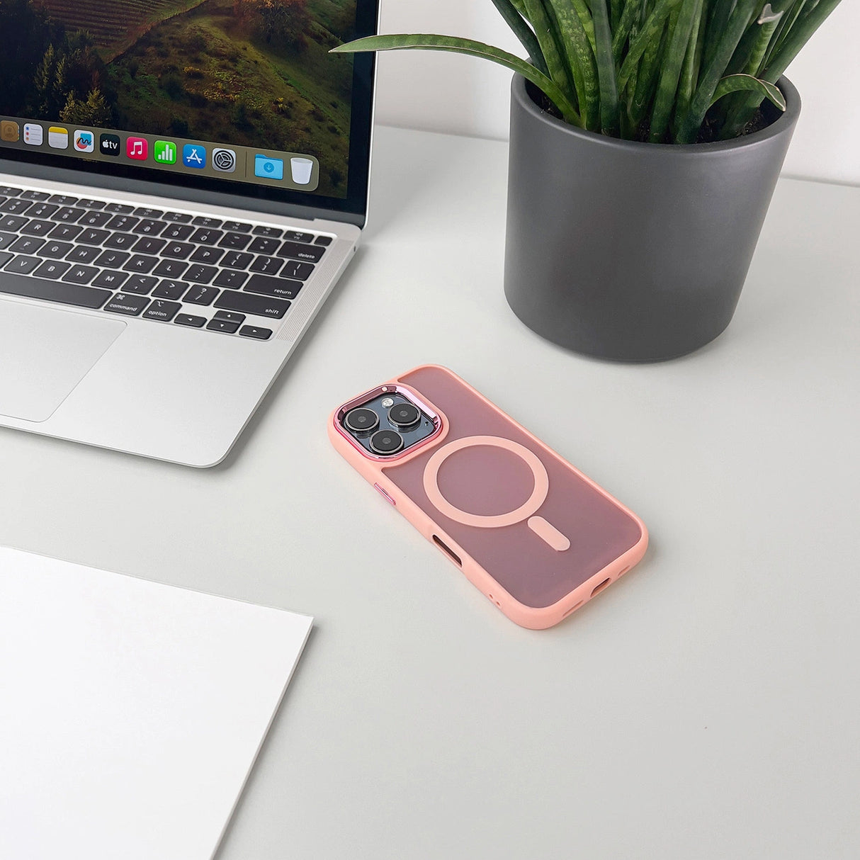 Magnetisk samling MagSafe iPhone 16 Case - Pink