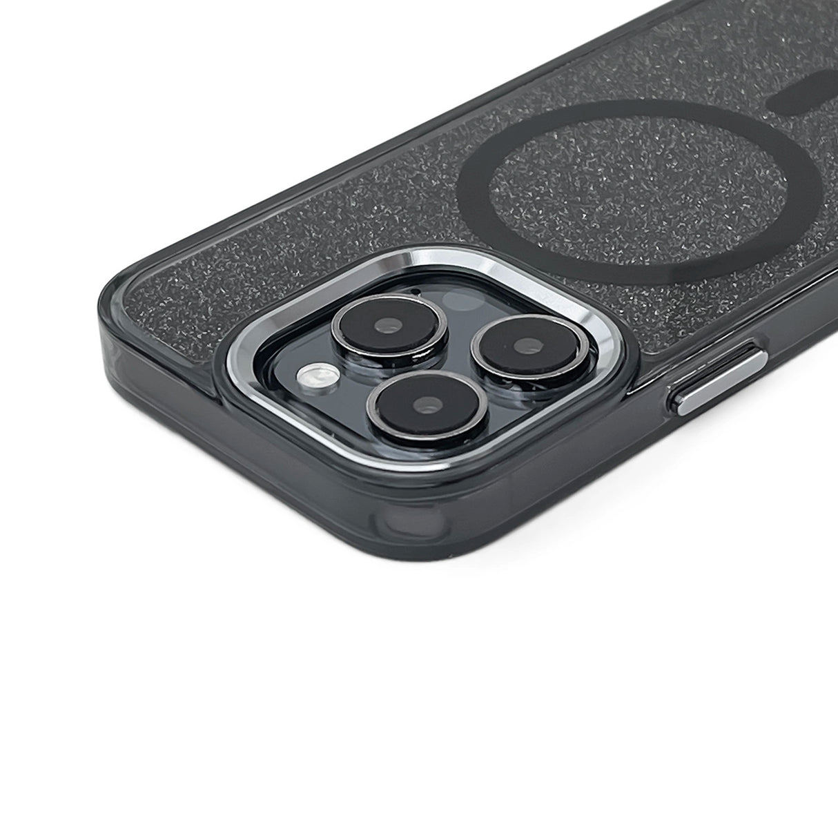 Glitter Case MagSafe til iPhone 16 Pro Max - sort med glitter