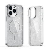 Glitter Case MagSafe til iPhone 16 - hvid med glitter