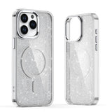 Glitter Case MagSafe til iPhone 16 Pro - hvid med glitter