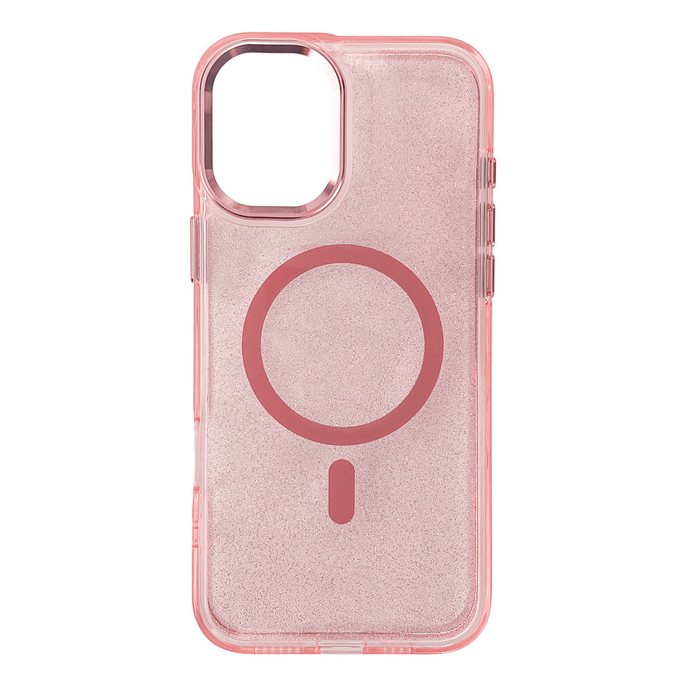 Glitter Case MagSafe til iPhone 16 - pink med glitter