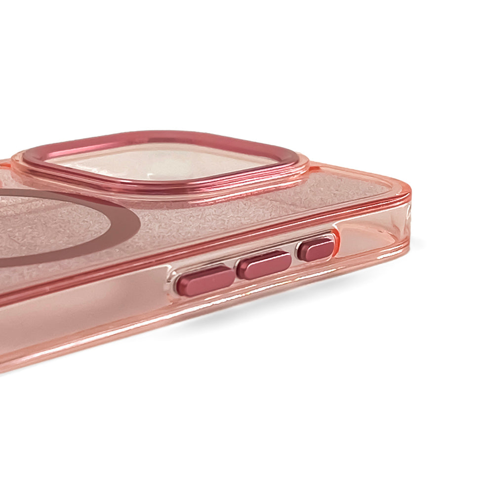 Glitter Case MagSafe til iPhone 16 - pink med glitter
