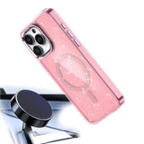 Glitter Case MagSafe til iPhone 16 Pro Max - pink med glitter