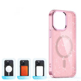 Glitter Case MagSafe til iPhone 16 Pro Max - pink med glitter