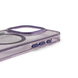 Glitter Case MagSafe til iPhone 16 - lilla med glitter