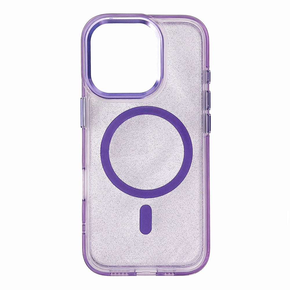 Glitter Case MagSafe til iPhone 16 Pro - lilla med glitter