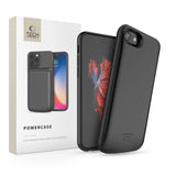 Tech-Protect Battery Pack Case til iPhone 6 / 6S / 7 / 8 / SE 2020 / 2022 med 3200mAh Powerbank - sort